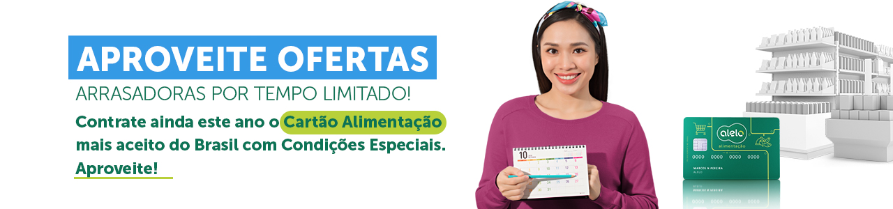 Cartão Alelo Alimentação - Aceito em ampla rede de mercados e açougues de todo o Brasil