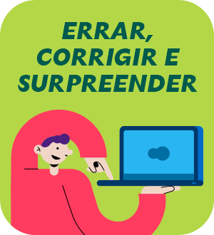 erra, corrigir, surpreender