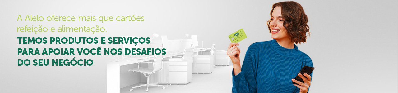 <h1>Alelo - A gente trabalha em seu benefício.</h1>
