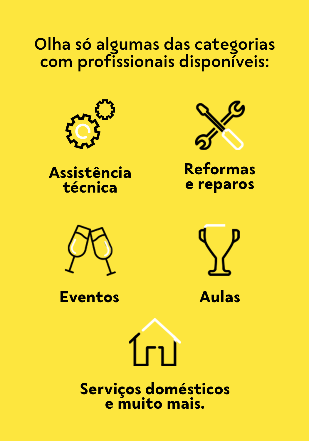 categorias de serviços do get ninjas