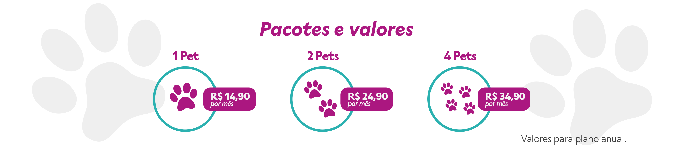 Valores Saúde Pet